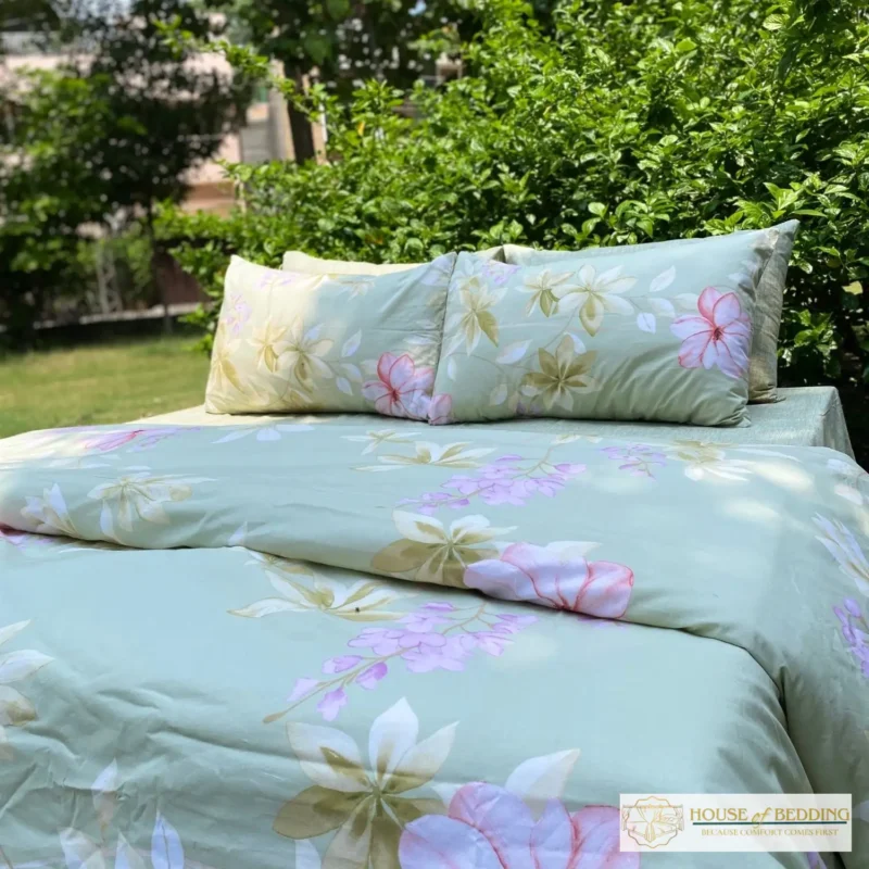 Elysian Meadow: The Softest Bloom 3-Pc Bedsheet Set