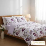 Amethyst Bloom: The Complete 6-Piece Luxury Duvet Cover & Sham Ensemble