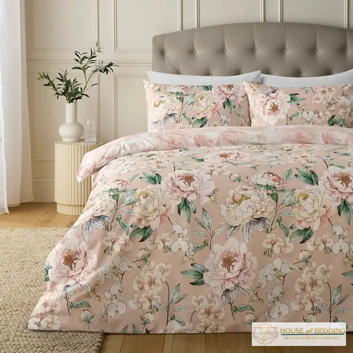 Gulistan: The Rose Garden 3-Pc Organic Cotton Bedsheet Set