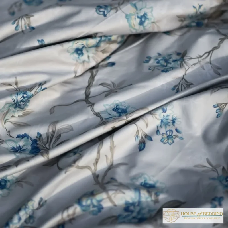 The Spring Blossom Vine: 3-Piece Premium Cotton Sateen Bedsheet Set