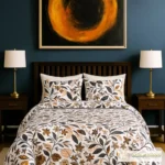 Twilight Eden: Complete 6-Piece Luxury Duvet Cover Ensemble with Exotic Botanicals