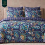 Khyber Ruby Geometric Complete 6-Piece Luxury Duvet Cover Ensemble