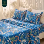 Khyber Ruby Geometric: 3-Pc Premium Cotton Sateen Bedsheet Set