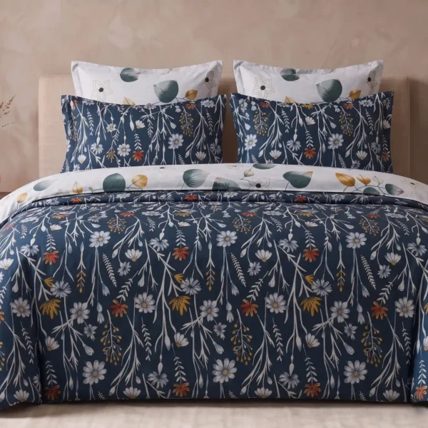 Margalla Green Leaf Pattern 6-Pc All-Season Cotton Razai Set